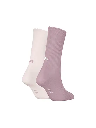 PUMA | Chaussettes de loisirs pour femmes Scallop Edge, lot de 2 | rosa